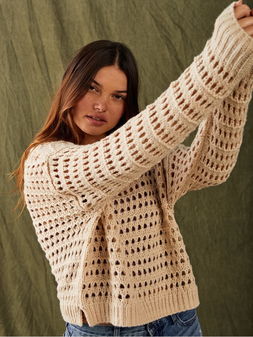 Tilly’s Full Tilt Essentials Open Knit Womens Pullover Sweater